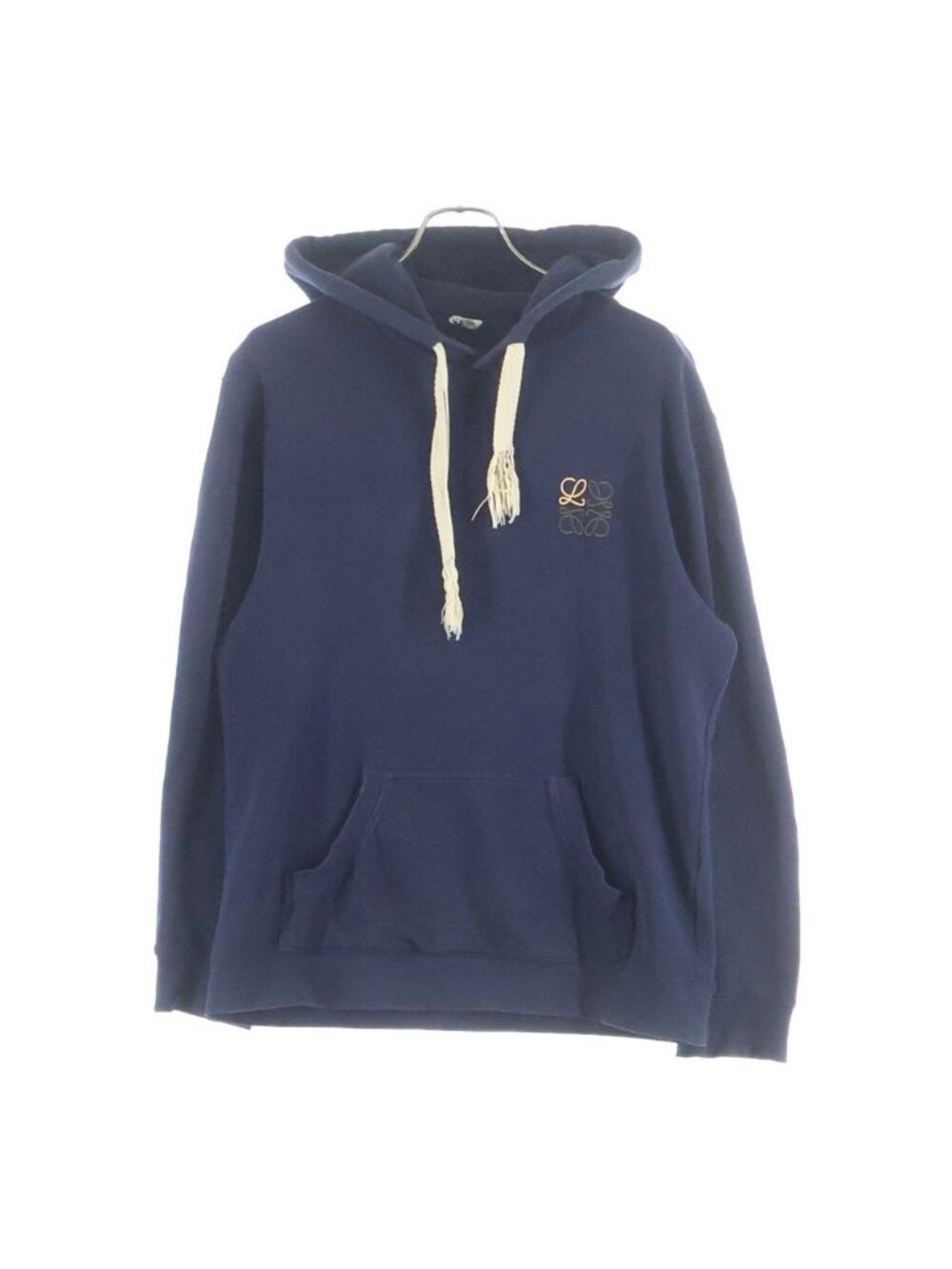 Loewe Anagram Embroidery Logo Sweatshirt Pullover Hoodie Navy